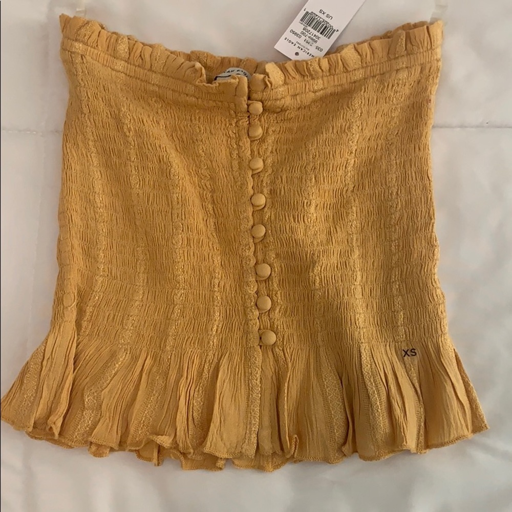 Mustard yellow crop top